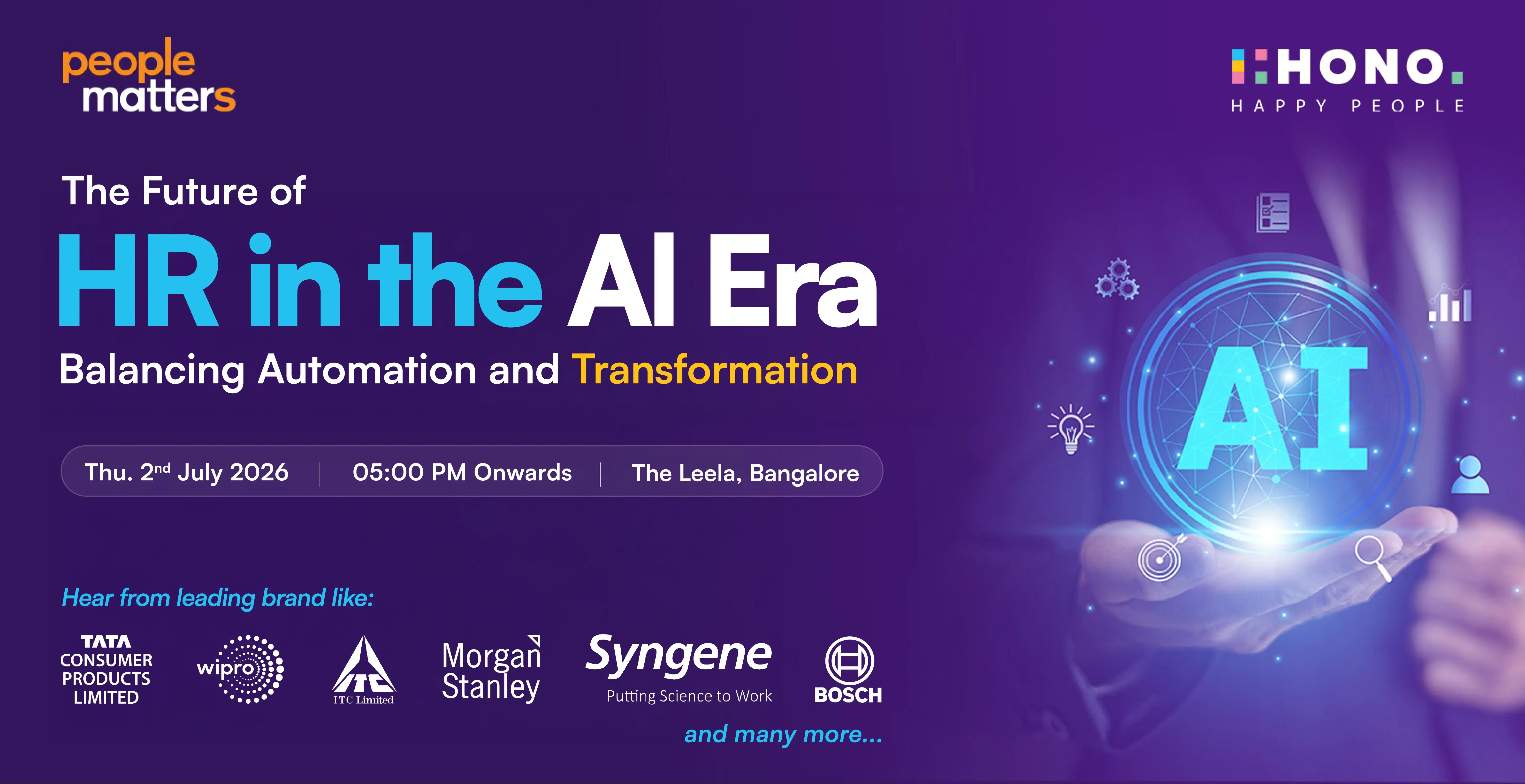 HONO's Round Table in The Leela, Banglore, 2July